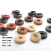 Wooden buttons for shirts, coats, children's clothing, natural round wooden buttons, black mosquito repellent incense, wooden buttons with eye buttons Specification image
